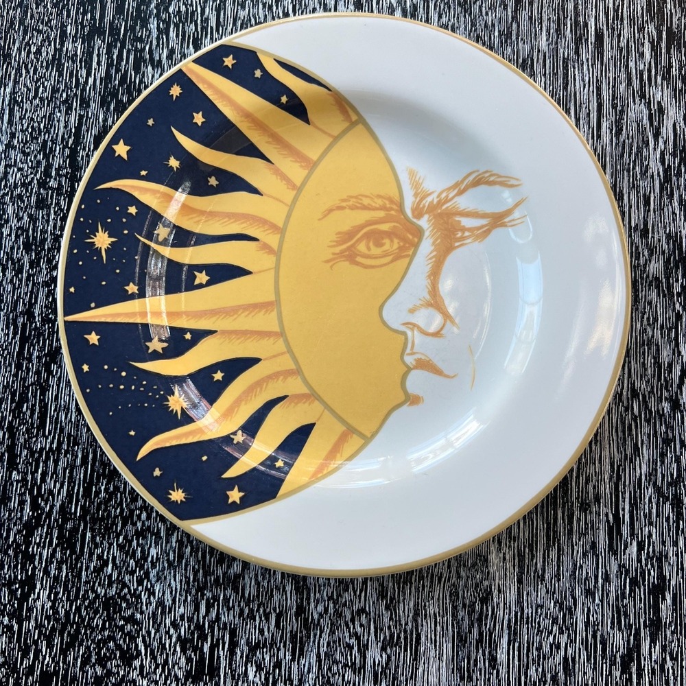 Vintage sun & moon‎ plate